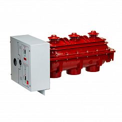 Элегазовый выключатель нагрузки трехпозиционный ESQ FLN36-12D/630-20-MOA-KFP FP3-GMP (12кВ, 630А,20кА,руч.упр.MOA, кажух с лиц. пан. выкл. нагр. KFP FP3, датч. элегаза GMP)